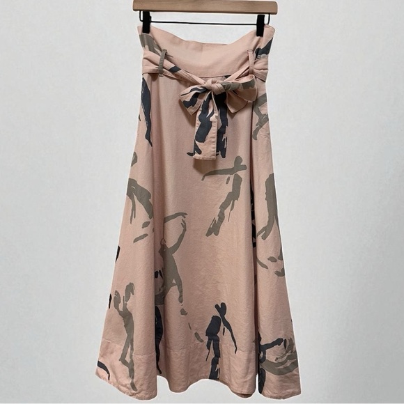KowTow Classic A-Line Skirt Blush Pink Dancer Print Size S - Picture 4 of 9